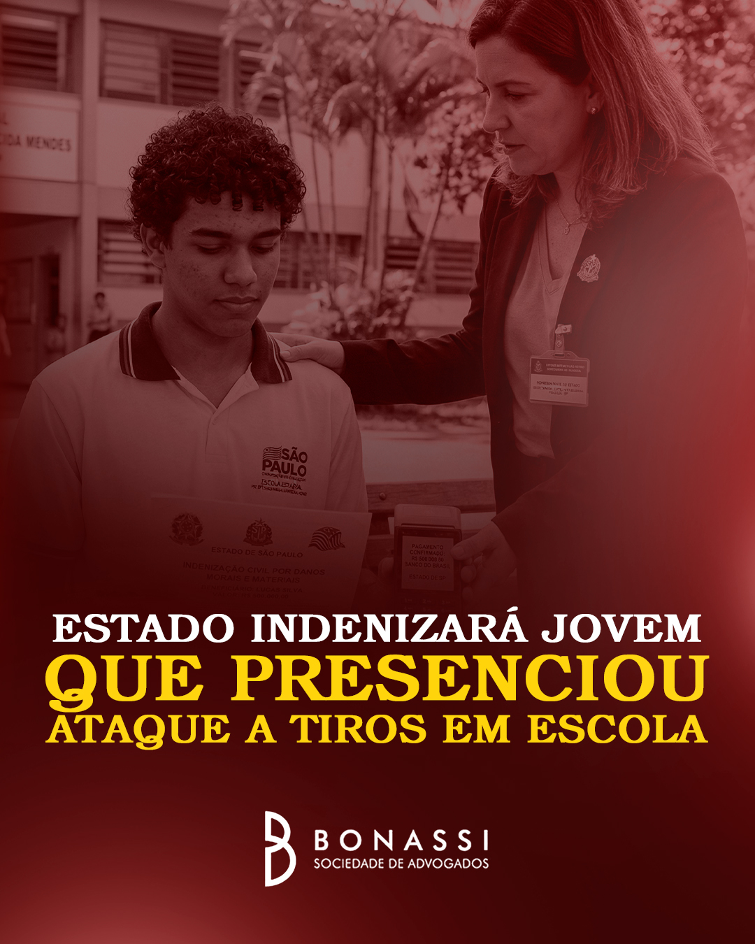 A 7ª Câmara de Direito Público do Tribunal de Justiça de São Paulo manteve, em parte, sentença da 1ª Vara Cível de Suzano que condenou o Estado a indenizar jovem que desenvolveu traumas psicológicos após presenciar ataque em uma escola da rede estadual. A reparação pelo dano moral foi fixada em R$ 20 mil. A decisão foi alterada apenas na correção monetária.

Segundo o processo, o autor estava em aula quando dois atiradores invadiram o local e dispararam contra estudantes e funcionários, deixando sete mortos e onze feridos. Em razão dos fatos, o jovem não conseguiu voltar à escola e só retomou os estudos tardiamente, além de relatar dificuldades no convívio social.

Para o relator, desembargador Coimbra Schmidt, houve falha do ente público no cumprimento de deveres de vigilância e manutenção do ambiente escolar. “O Estado é responsável pela guarda e segurança do aluno, e deve ser responsabilizado pelos danos causados enquanto estiver sob sua vigilância, devendo ser afastada a alegação de caso fortuito externo, ainda que se conceitue como fator imprevisível e inevitável, estranho à atividade do estabelecimento de ensino”, salientou o magistrado. Ele destacou, ainda, que a situação extrapolou o mero aborrecimento, em virtude do abalo psicológico vivenciado pelo autor.

A desembargadora Mônica Serrano e o desembargador Eduardo Gouvêa completaram a turma julgadora. A decisão foi unânime.

Fonte: https://www.tjsp.jus.br/Noticias/Noticia?codigoNoticia=113716&pagina=4

Nós somos a Bonassi | Sociedade de Advogados!

📍 Av. Dona Francisca, 534 - Vila Rezende

📞 (19) 3421.0211

#advocacia #direitoempresarial #direitodotrabalho #direitocivil #amodireito #piracicaba #bonassiadvogados #direitodoconsumidor #direitodotrabalhador #direitoprevidenciário