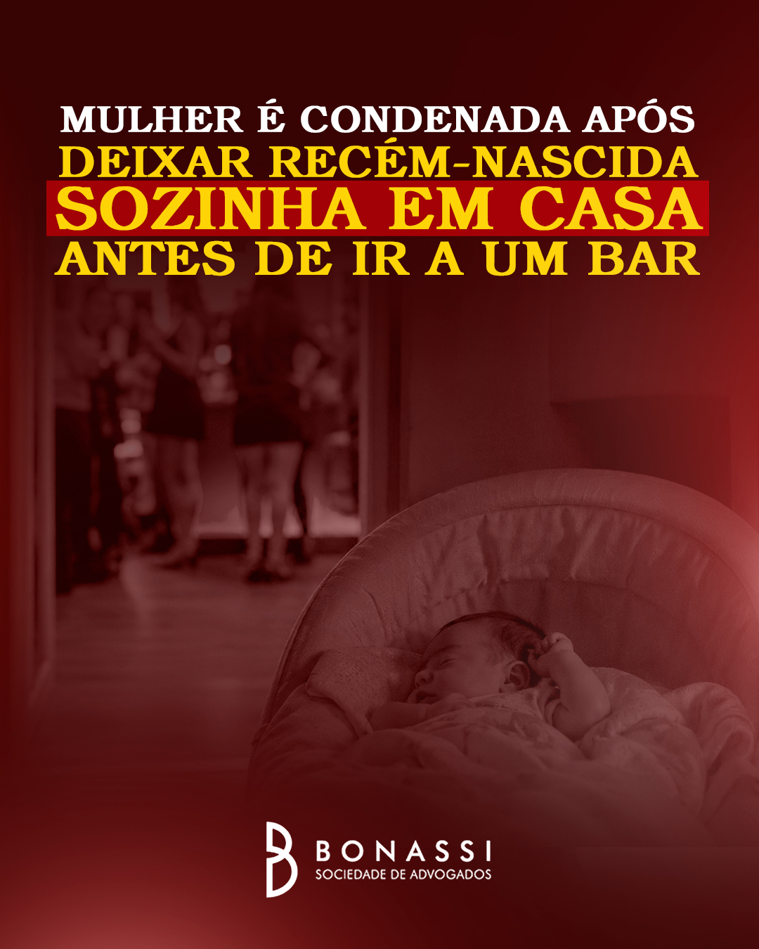 A 5ª Câmara de Direito Criminal do Tribunal de Justiça de São Paulo manteve decisão da 2ª Vara Criminal de Sertãozinho que condenou uma mulher por abandono de incapaz, sua própria filha recém-nascida. A pena foi fixada em três anos, um mês e dez dias de reclusão, em regime semiaberto.

De acordo com os autos, a ré chegou a levar a criança, que tinha apenas 16 dias de vida, a um bar. No local, ingeriu bebidas alcoólicas com o bebê no colo. Depois, foi até sua casa e deixou a filha sozinha antes de retornar ao estabelecimento. A Guarda Civil Municipal foi acionada e encontrou a recém-nascida sem qualquer supervisão na residência. A mãe foi presa em flagrante.

“O conjunto fático delineado evidencia, de forma inequívoca, a negligência grave da genitora, com exposição da infante a risco concreto, circunstância que extrapola meras falhas pontuais de cuidado e configura o delito de abandono de incapaz”, destacou o relator João Augusto Garcia ao confirmar a decisão de 1º Grau.

Os desembargadores Geraldo Wohlers e Pinheiro Franco completaram a turma de julgamento. A votação foi unânime.

Fonte: https://www.tjsp.jus.br/Noticias/Noticia?codigoNoticia=114438&pagina=4

Nós somos a Bonassi | Sociedade de Advogados!

📍 Av. Dona Francisca, 534 - Vila Rezende

📞 (19) 3421.0211

#advocacia #direitoempresarial #direitodotrabalho #direitocivil #amodireito #piracicaba #bonassiadvogados #direitodoconsumidor #direitodotrabalhador #direitoprevidenciário